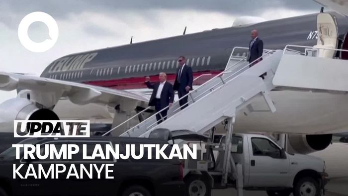 Momen Trump Kembali Kampanye Seusai Insiden Penembakan
