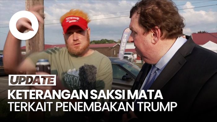 Saksi Mata Lihat Pria Merangkak di Atap Saat Trump Ditembak