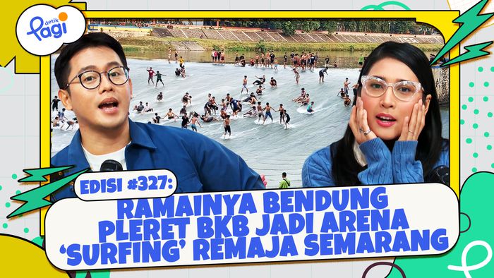 Ramainya Bendung Pleret BKB Jadi Arena Surfing Remaja Semarang