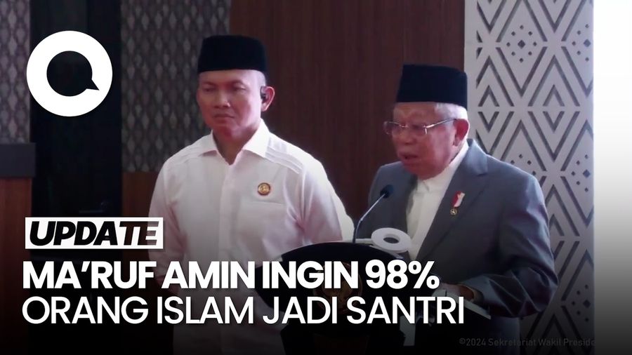 Wapres Maruf: Tak perlu Mengislamkan Orang, Santrikan Saja Orang Islam