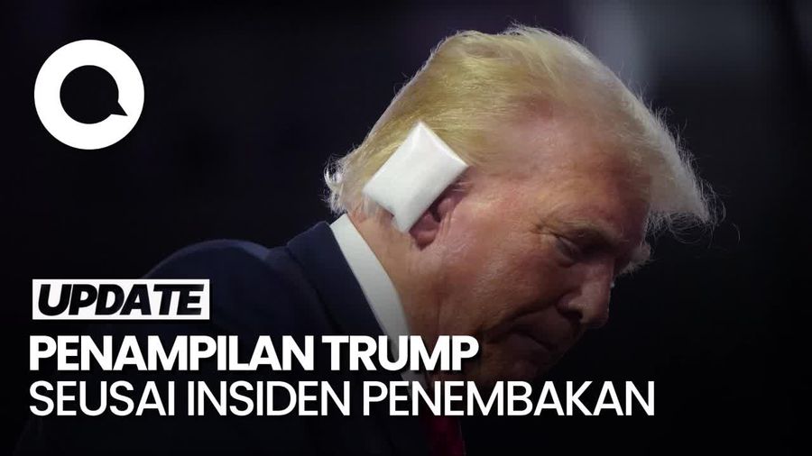 Donald Trump Pakai Perban di Telinganya Imbas Insiden Penembakan