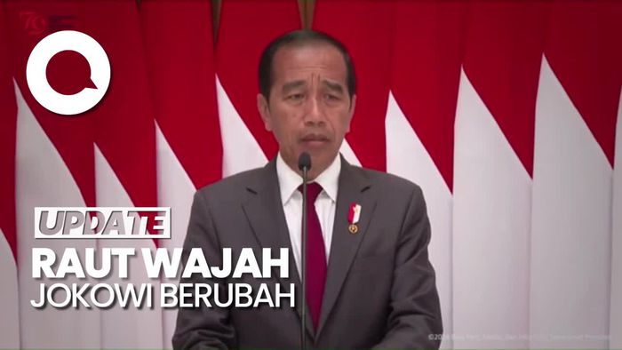 Ekspresi Jokowi Saat Tepis Kabar Beli BBM Subsidi Dibatasi Agustus Nanti