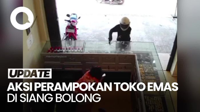 Detik-detik Perampokan Toko Emas di Bangka Selatan, Pelaku Bawa Pistol
