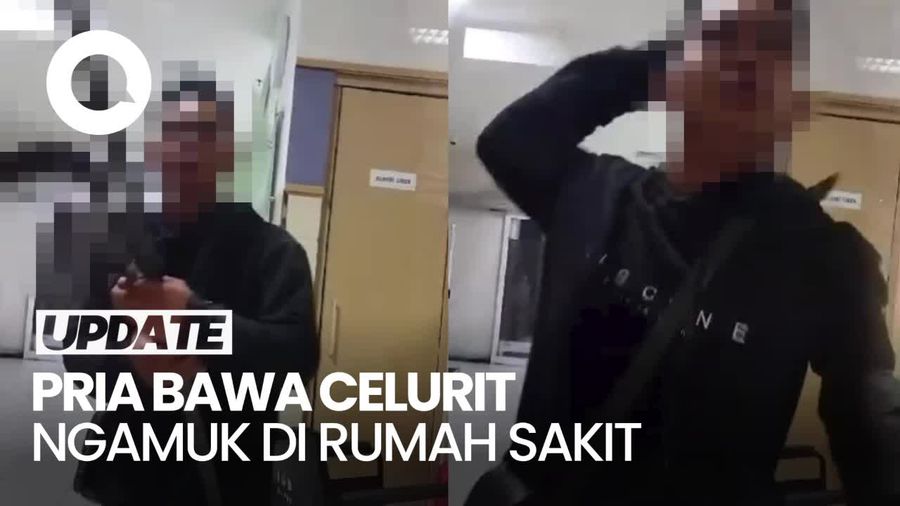 Ngeri, Aksi Pria Bawa Celurit Ngamuk di RS Panti Wilasa Semarang