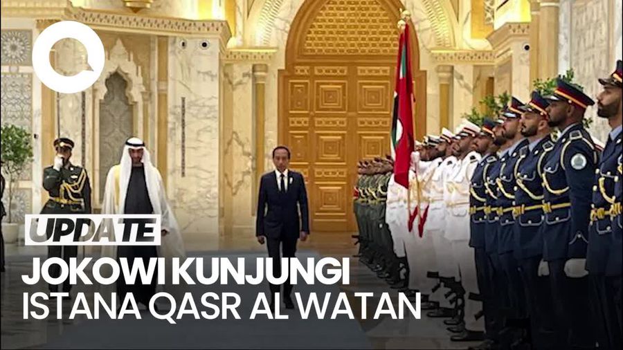 Upacara Kenegaraan Sambut Kedatangan Jokowi di Qasr Al Watan UEA