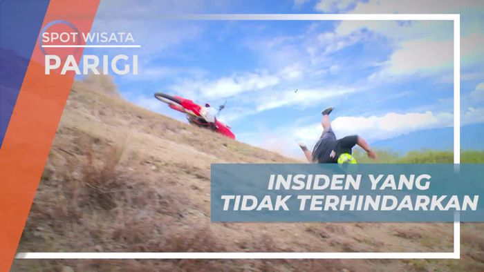 Jatuh dan Terguling Dari Motor, Insiden yang Tak Terhindarkan di Bukit Jabal Nur Parigi