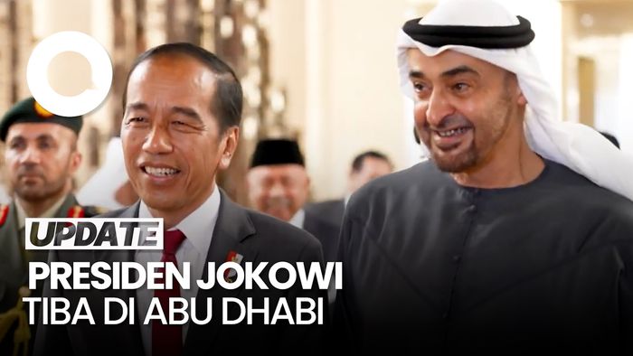 Jokowi Tiba di Abu Dhabi, Disambut Presiden MBZ di Bandara Zayed
