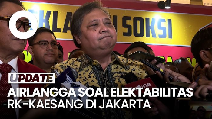 Kata Airlangga soal Elektabilitas RK-Kaesang Rendah di Jakarta