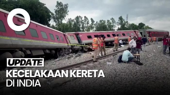 Kereta di India Tergelincir, 2 Orang Tewas dan 20 terluka