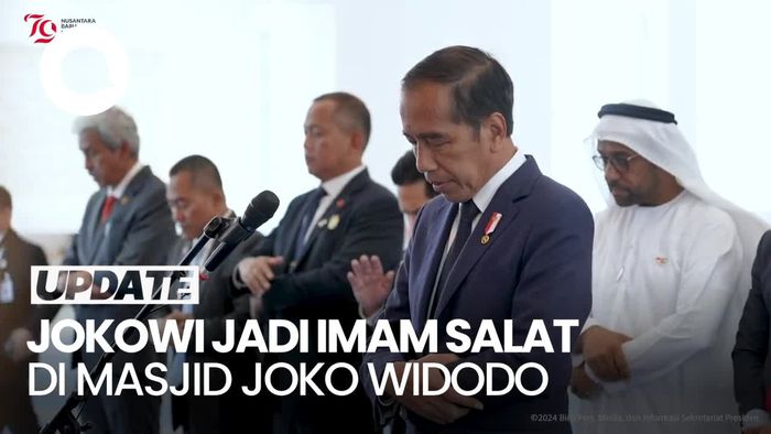 Momen Jokowi Jadi Imam Salat di Masjid Joko Widodo Abu Dhabi