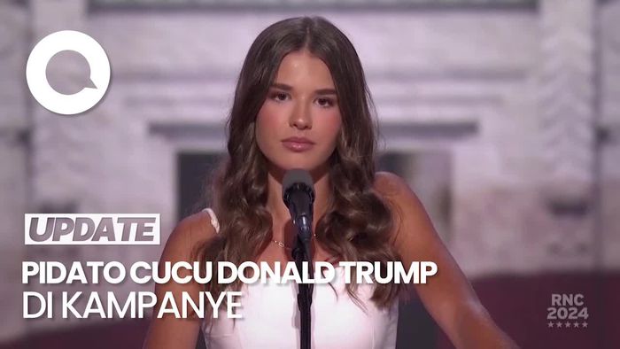 Saat Cucu Donald Trump Berpidato dalam Kampanye di Milwaukee