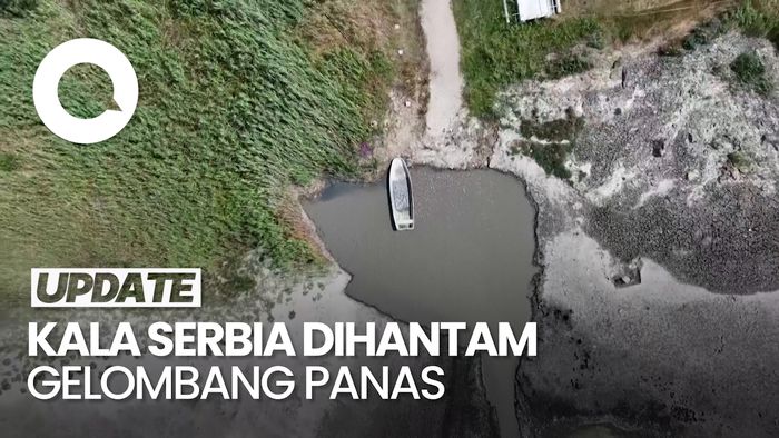 Mengeringnya Danau di Serbia Imbas Gelombang Panas