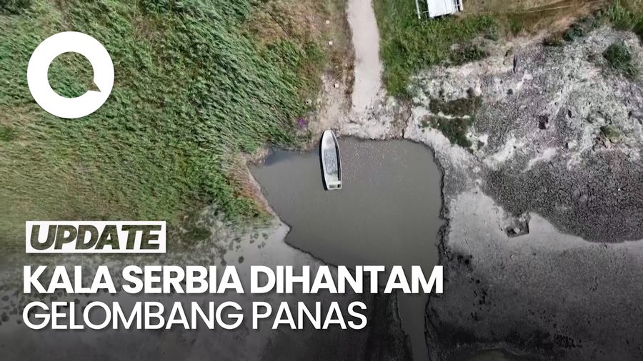 Mengeringnya Danau di Serbia Imbas Gelombang Panas