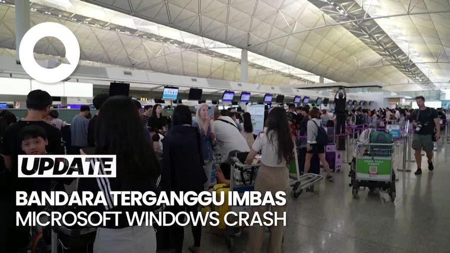 Situasi Kacau di Bandara Dunia Imbas Microsoft Windows Crash
