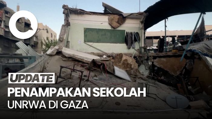 Hancurnya Sekolah UNRWA di Gaza Pasca Dibombardir Israel