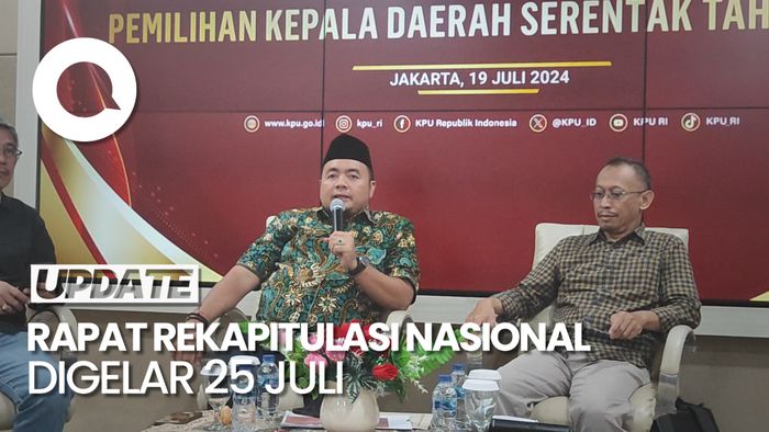 KPU Gelar Rapat Rekapitulasi Nasional Pasca-putusan MK pada 25 Juli