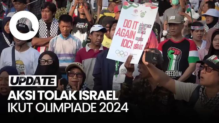 Ratusan Orang Penuhi Patung Kuda, Tolak Israel Ikut Olimpiade Paris