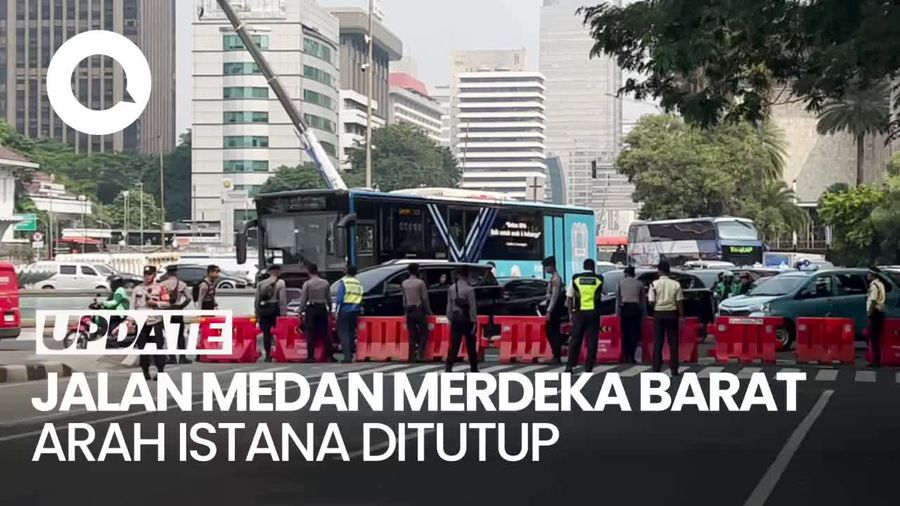 Jelang Demo BEM SI, Jalan Medan Merdeka Barat Arah Istana Ditutup