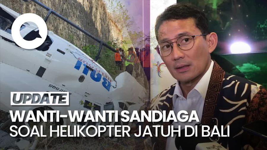 Sandiaga soal Helikopter Jatuh di Bali: Jangan Saling Menyalahkan