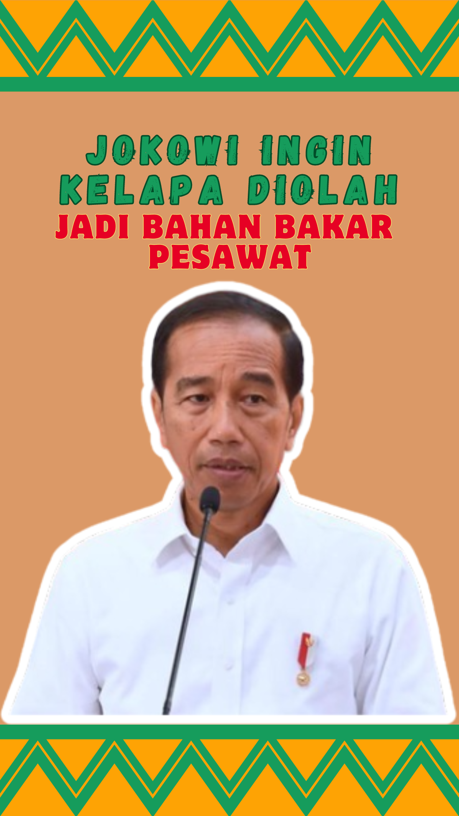 Jokowi Usul Kelapa Diolah Jadi Bio Avtur