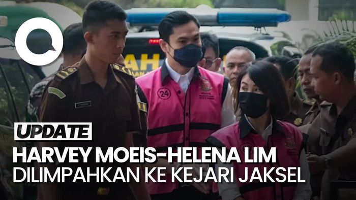 Penampakan Harvey Moeis-Helena Lim saat Dilimpahkan ke Kejari Jaksel