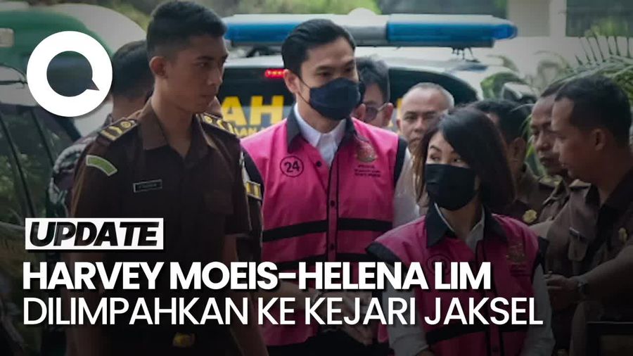 Penampakan Harvey Moeis-Helena Lim saat Dilimpahkan ke Kejari Jaksel