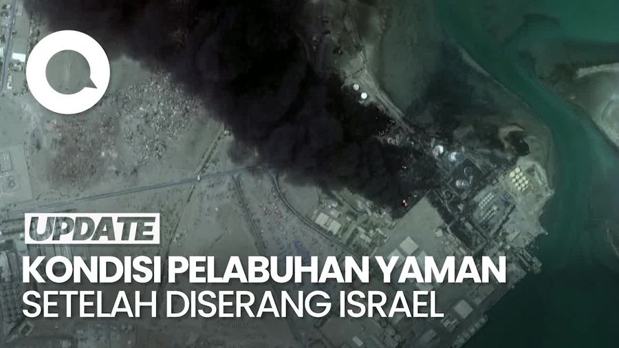 Citra Satelit Sebelum dan Sesudah Pelabuhan Yaman Dibombardir Israel