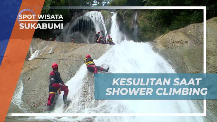 Kesulitan Saat Naik ke Atas Air Terjun Bidadari Sukabumi