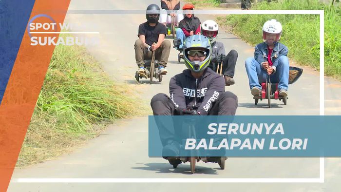 Keseruan Lori Race Menggunakan Alat yang Terbuat Dari Bambu di Sukabumi