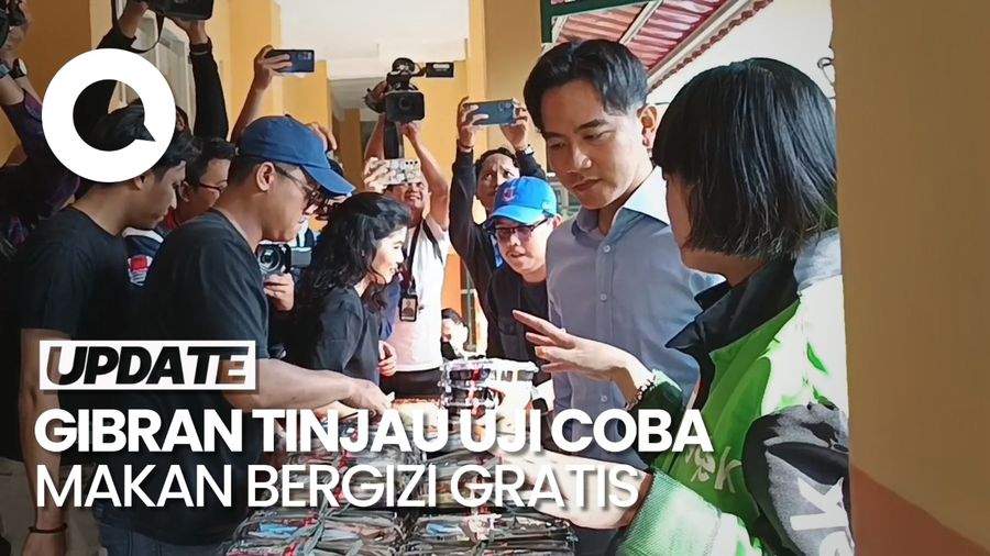 Gibran Tiba di SD 03 Sentul Bogor, Cek Uji Coba Makan Bergizi Gratis