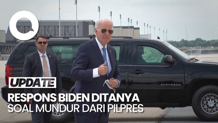 Ekspresi Biden saat Ditanya soal Alasan Mundur dari Pilpres AS