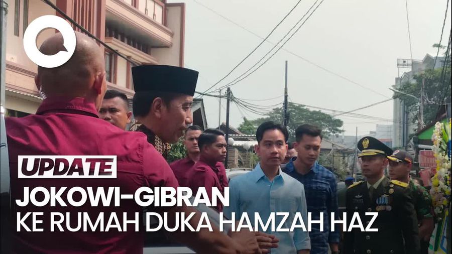 Jokowi Didampingi Gibran Melayat ke Rumah Duka Hamzah Haz