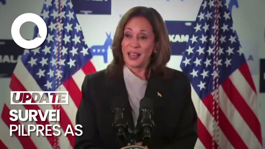 Survei Terbaru Pilpres AS: Kamala Harris Unggul Tipis dari Trump 