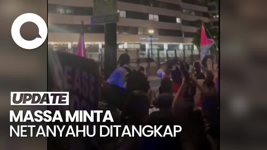 Massa Pro Palestina Minta Netanyahu Ditangkap saat Kunjungi AS