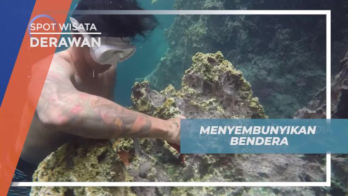Menyembunyikan Bendera Dalam Permainan Seru Pulau Maratua Kalimantan Timur