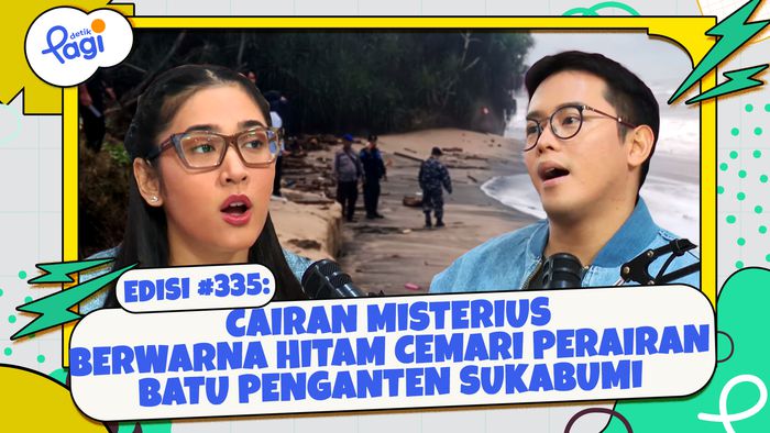 Cairan Misterius Berwarna Hitam Cemari Perairan Batu Penganten Sukabumi