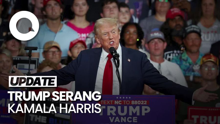 Kampanye di Carolina Utara, Trump Sebut Kamala Harris Orang Gila