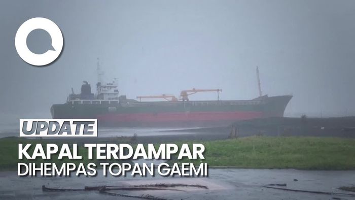 5 Kapal Kargo di Taiwan Terdampar, Salah Satunya Berbendera Indonesia