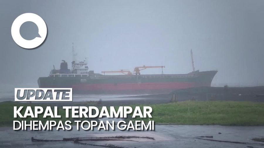5 Kapal Kargo di Taiwan Terdampar, Salah Satunya Berbendera Indonesia