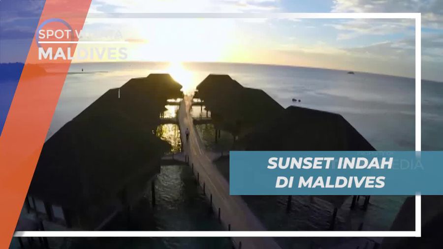 Momen Romantis Menikmati Keindahan Sunset di Maldives