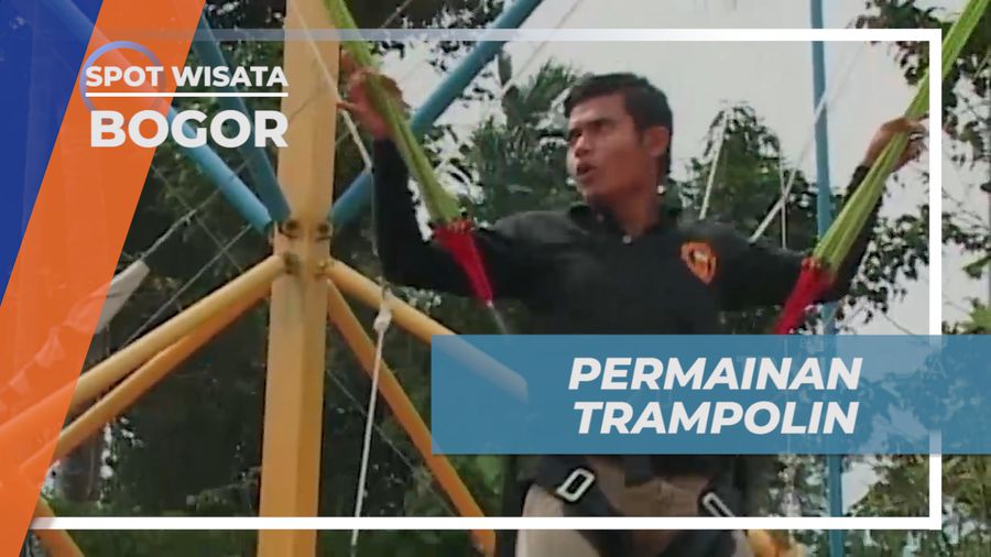 Mencoba Sensasi Terpental ke Udara Bermain Trampolin, Bogor