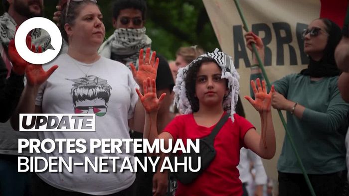 Tumpahan Darah di Gedung Putih Warnai Aksi Protes Pertemuan Biden-Netanyahu