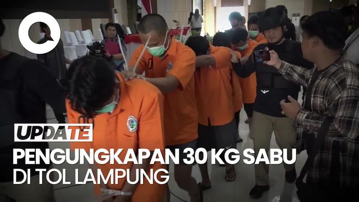 Detik-detik Polisi Gagalkan Pengiriman Sabu 30 Kg di Tol Lampung