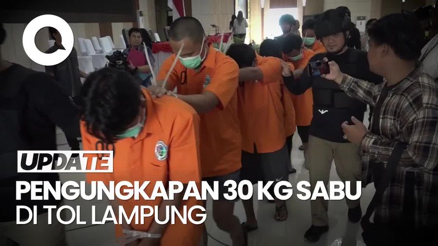 Detik-detik Polisi Gagalkan Pengiriman Sabu 30 Kg di Tol Lampung