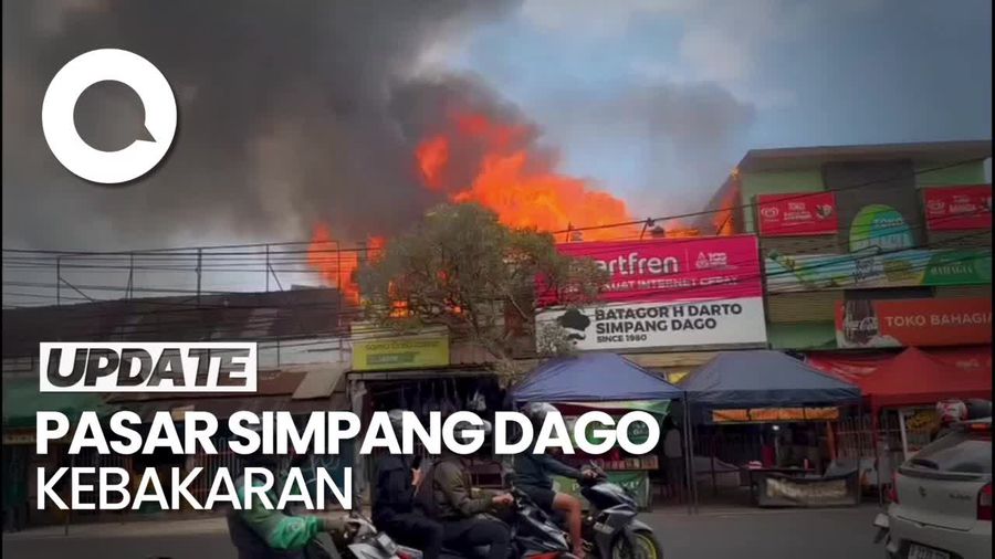Kebakaran di Pasar Simpang Dago Bandung, 14 Mobil Damkar Dikerahkan