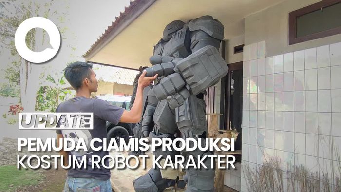 Keren! Pemuda Ciamis Bikin Kostum Transformer-Iron Man, Diminati Luar Negeri