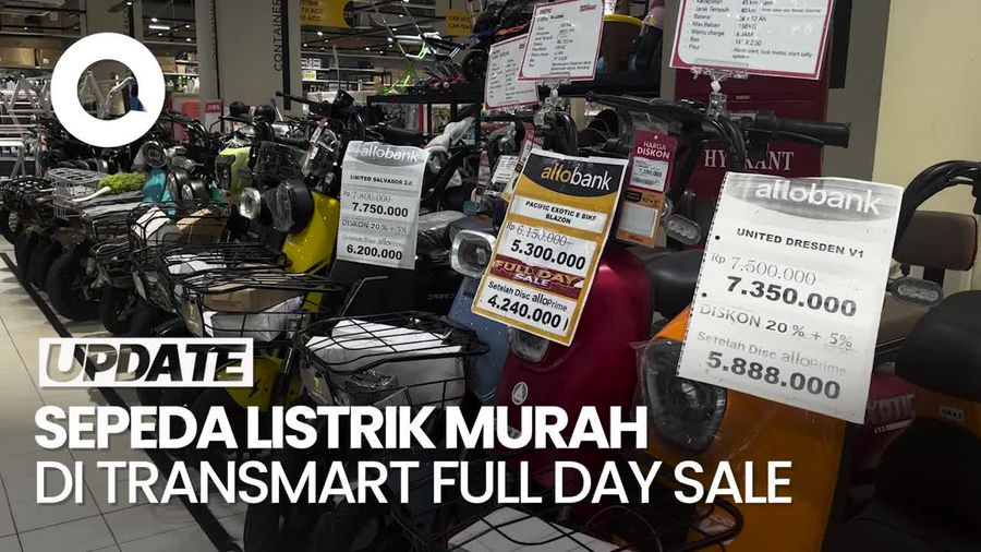 Beli Sepeda Listrik di Transmart Full Day Sale Mulai Rp 2,3 Jutaan