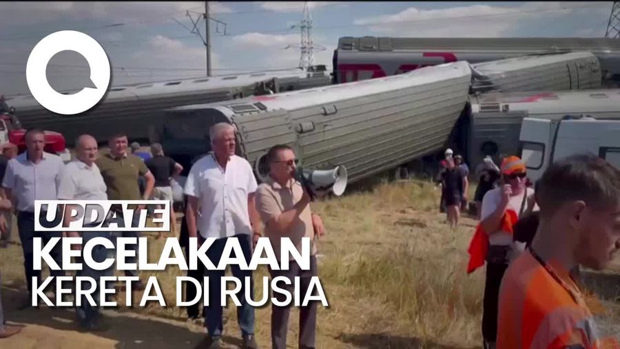 Penampakan Tabrakan Kereta Vs Truk di Rusia, 100 Orang Terluka