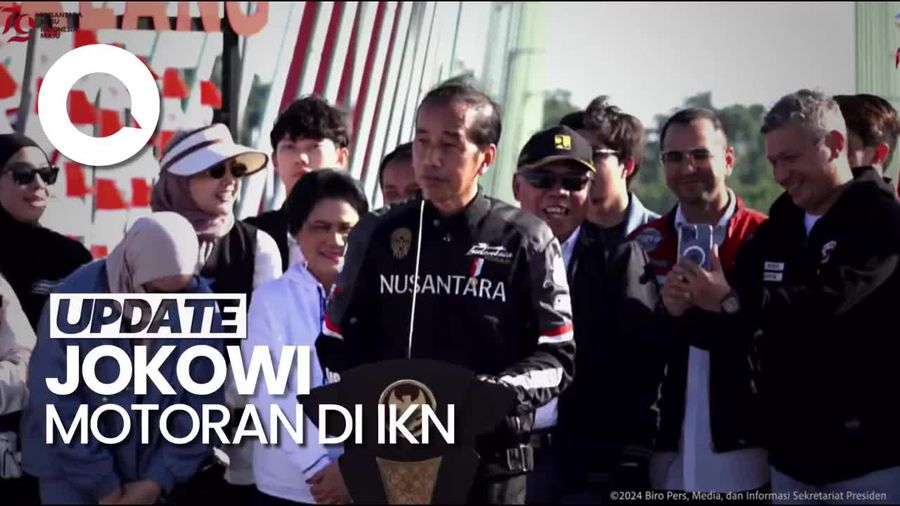 Momen Jokowi Motoran Jajal Jalan Tol IKN-Jembatan Pulau Balang