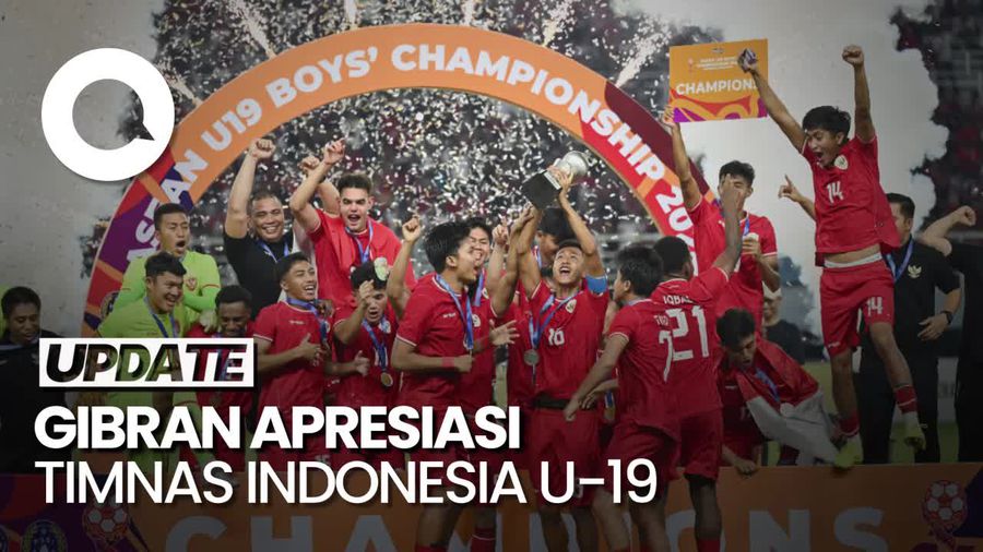 Indonesia Juara AFF U-19, Gibran: Luar Biasa, Tingkatkan Prestasi